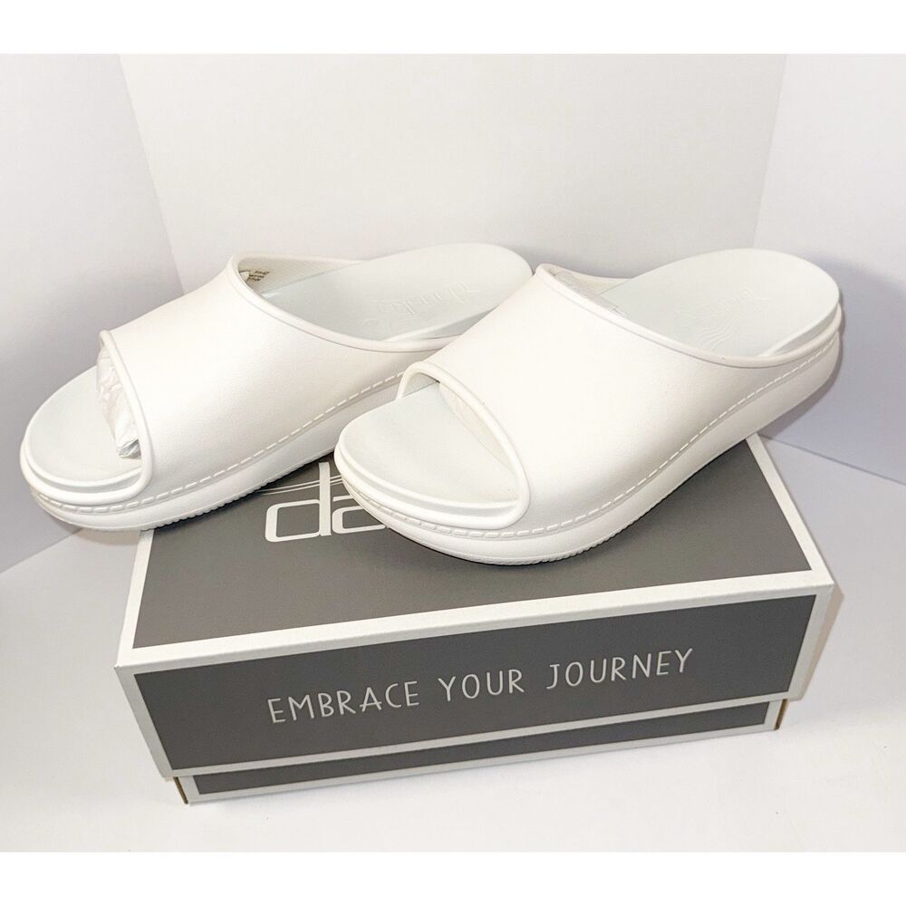 NEW Dansko Devyn Slide Sandals Molded White Cushioned Recovery Womens 42/11.5-12 - Picture 3 of 16
